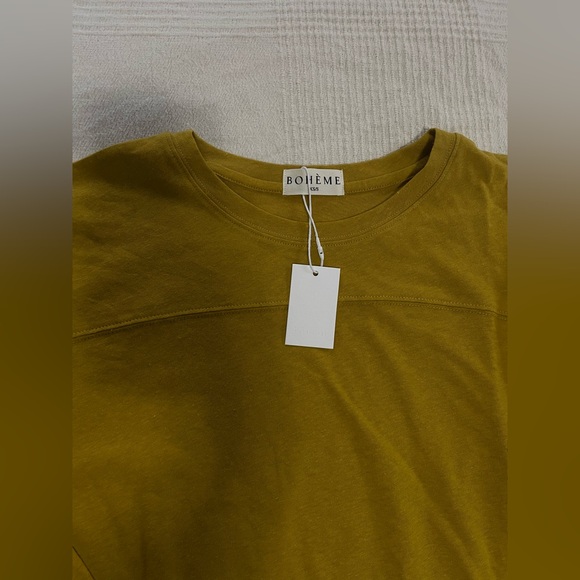 Boheme Goods Saffron Football Tee NWT - Picture 4 of 5